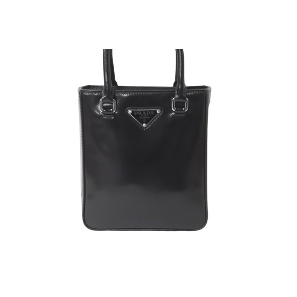 Prada Small Leather Bag Tote Black - Picture 1 of 8